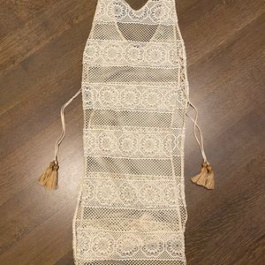 COPY - PilyQ Long lace ivory coverup - size small- perfect condition worn once